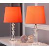SAFAVIEH Lighting Collection Harlow Modern Glam Tiered Crystal/ Grey Shade 16-inch Bedroom Living Room Home Office Desk Nightstand Table Lamp Set of 2 (LED Bulbs Included)(Clear/Orange – Set of 2)