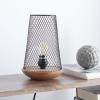 SAFAVIEH Lighting Collection Haynes Black/Natural 10-inch Table Lamp (LED Bulb Included)