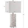 SAFAVIEH Lighting Collection Homer Nautical Coastal Beach House Ivory Shell 26-inch Bedroom Living Room Home Office Desk Nightstand Table Lamp Set of 2 (LED Bulbs Included)