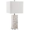 SAFAVIEH Lighting Collection Homer Nautical Coastal Beach House Ivory Shell 26-inch Bedroom Living Room Home Office Desk Nightstand Table Lamp Set of 2 (LED Bulbs Included)