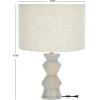 SAFAVIEH Lighting Collection Isano Grey 17-inch Table Lamp (LED Bulb Included)