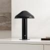 SAFAVIEH Lighting Collection Jace Black 13-inch Mushroom Table Lamp with Dimmer for Bedroom, Living Room, Home Office, Desk, Nightstand (LED Bulb Included)(Black)