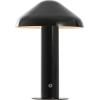 SAFAVIEH Lighting Collection Jace Black 13-inch Mushroom Table Lamp with Dimmer for Bedroom, Living Room, Home Office, Desk, Nightstand (LED Bulb Included)(Black)