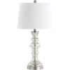 SAFAVIEH Lighting Collection Jaiden Modern Contemporary Farmhouse Silver 27-inch Bedroom Living Room Home Office Desk Nightstand Table Lamp (LED Bulb Included)(Mercury)