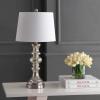 SAFAVIEH Lighting Collection Jaiden Modern Contemporary Farmhouse Silver 27-inch Bedroom Living Room Home Office Desk Nightstand Table Lamp (LED Bulb Included)(Mercury)