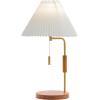 SAFAVIEH Lighting Collection Jonah Wood Finish 24-inch Table Lamp (LED Bulb Included)
