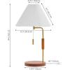 SAFAVIEH Lighting Collection Jonah Wood Finish 24-inch Table Lamp (LED Bulb Included)