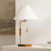 SAFAVIEH Lighting Collection Jonah Wood Finish 24-inch Table Lamp (LED Bulb Included)