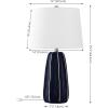 SAFAVIEH Lighting Collection Jude Navy Blue Ceramic 26-inch Table Lamp (LED Bulb Included)