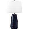 SAFAVIEH Lighting Collection Jude Navy Blue Ceramic 26-inch Table Lamp (LED Bulb Included)