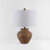 SAFAVIEH Lighting Collection Kamryn Rustic Farmhouse Brown 23-inch Bedroom Living Room Home Office Desk Nightstand Table Lamp (LED Bulb Included)