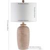 SAFAVIEH Lighting Collection Kensen Farmhouse Sandy Pearl 27-inch Bedroom Living Room Home Office Desk Nightstand Table Lamp (LED Bulb Included)