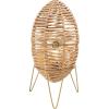 SAFAVIEH Lighting Collection Kiora Natural Water Hyacinth 19-inch Table Lamp (LED Bulb Included)