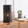 SAFAVIEH Lighting Collection Kirin Black Water Hyacinth 15-inch Table Lamp with USB Charging Port (LED Bulb Included)(Black)