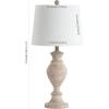 SAFAVIEH Lighting Collection Kyler Rustic Farmhouse Brown Wood Finish 28-inch Bedroom Living Room Home Office Desk Nightstand Table Lamp (LED Bulb Included)