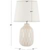 SAFAVIEH Lighting Collection Lansing White Ceramic 21-inch Table Lamp (LED Bulb Included)