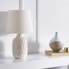 SAFAVIEH Lighting Collection Lansing White Ceramic 21-inch Table Lamp (LED Bulb Included)