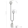 SAFAVIEH Lighting Collection Leif Modern Orb 68-inch 2-Light Black Iron/Marble Floor Lamp (LED Bulb Included)
