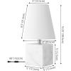SAFAVIEH Lighting Collection Lou White Marble/Nickel 16-inch Table Lamp (LED Bulb Included)
