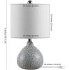 SAFAVIEH Lighting Collection Lovell Clear Glass/ Gold 22-inch Bedroom Living Room Home Office Desk Nightstand Table Lamp (LED Bulb Included)