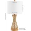 SAFAVIEH Lighting Collection Magnus Coastal Farmhouse Bamboo Natural 26-inch Bedroom Living Room Home Office Desk Nightstand Table Lamp (LED Bulb Included)
