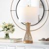 SAFAVIEH Lighting Collection Magnus Coastal Farmhouse Bamboo Natural 26-inch Bedroom Living Room Home Office Desk Nightstand Table Lamp (LED Bulb Included)