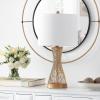 SAFAVIEH Lighting Collection Magnus Coastal Farmhouse Bamboo Natural 26-inch Bedroom Living Room Home Office Desk Nightstand Table Lamp (LED Bulb Included)