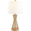 SAFAVIEH Lighting Collection Magnus Coastal Farmhouse Bamboo Natural 26-inch Bedroom Living Room Home Office Desk Nightstand Table Lamp (LED Bulb Included)
