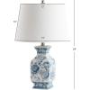 SAFAVIEH Lighting Collection Mayson Blue/ White Chinoiserie 24-inch Bedroom Living Room Home Office Desk Nightstand Table Lamp (LED Bulb Included)