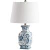 SAFAVIEH Lighting Collection Mayson Blue/ White Chinoiserie 24-inch Bedroom Living Room Home Office Desk Nightstand Table Lamp (LED Bulb Included)