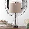 SAFAVIEH Lighting Collection Naila Modern Contemporary Farmhouse Clear Glass 26-inch Bedroom Living Room Home Office Desk Nightstand Table Lamp (LED Bulb Included)