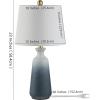 SAFAVIEH Lighting Collection Narem Modern Contemporary Ombre White/ Blue 23-inch Bedroom Living Room Home Office Desk Nightstand Table Lamp (LED Bulb Included)