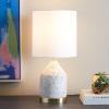 SAFAVIEH Lighting Collection Nicolai White Terrazzo/Gold 20-inch Bottle Table Lamp (LED Bulb Included)