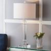 SAFAVIEH Lighting Collection Nina Modern Crystal Column 30-inch Bedroom Living Room Home Office Desk Nightstand Table Lamp (LED Bulb Included)