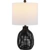 SAFAVIEH Lighting Collection Oroya Light Natural 23-inch Table Lamp (LED Bulb Included)(Black)