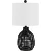 SAFAVIEH Lighting Collection Oroya Light Natural 23-inch Table Lamp (LED Bulb Included)(Black)