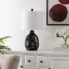 SAFAVIEH Lighting Collection Oroya Light Natural 23-inch Table Lamp (LED Bulb Included)(Black)