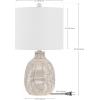 SAFAVIEH Lighting Collection Oroya Light Natural 23-inch Table Lamp (LED Bulb Included)(Off-White)