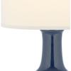 SAFAVIEH Lighting Collection Paris Modern Emerald Green Ceramic 28-inch Bedroom Living Room Home Office Desk Nightstand Table Lamp (LED Bulb Included)(Navy)