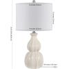 SAFAVIEH Lighting Collection Poppy Modern Contemporary Brass Iron 28-inch Bedroom Living Room Home Office Desk Nightstand Table Lamp (LED Bulb Included)(Brass)
