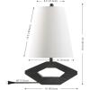 SAFAVIEH Lighting Collection Praia Black Resin 25-inch Table Lamp for Bedroom, Living Room, Home Office, Desk, Nightstand (LED Bulb Included)(Black)