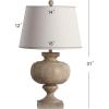 SAFAVIEH Lighting Collection Prescott Rustic Farmhouse Wood Finish 31-inch Bedroom Living Room Home Office Desk Nightstand Table Lamp (LED Bulb Included)