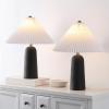 SAFAVIEH Lighting Collection Reese Black Resin 22-inch Table Lamp Set of 2(Black)
