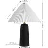 SAFAVIEH Lighting Collection Reese Black Resin 22-inch Table Lamp Set of 2(Black)