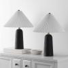 SAFAVIEH Lighting Collection Reese Black Resin 22-inch Table Lamp Set of 2(Black)