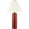 SAFAVIEH Lighting Collection Rennie Walnut 25-inch Table Lamp (LED Bulb Included)
