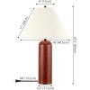 SAFAVIEH Lighting Collection Rennie Walnut 25-inch Table Lamp (LED Bulb Included)
