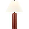 SAFAVIEH Lighting Collection Rennie Walnut 25-inch Table Lamp (LED Bulb Included)