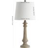SAFAVIEH Lighting Collection Rhett Rustic Farmhouse Antique Brown 28-inch Bedroom Living Room Home Office Desk Nightstand Table Lamp (LED Bulb Included)