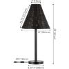 SAFAVIEH Lighting Collection Ricki Black Rattan 24-inch Table Lamp (LED Bulb Included)